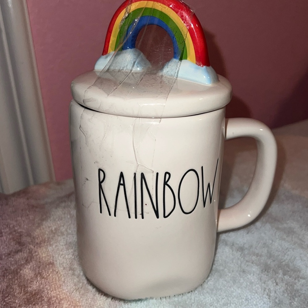Rae Dunn Rainbow Rainbow Topper LL Mug
